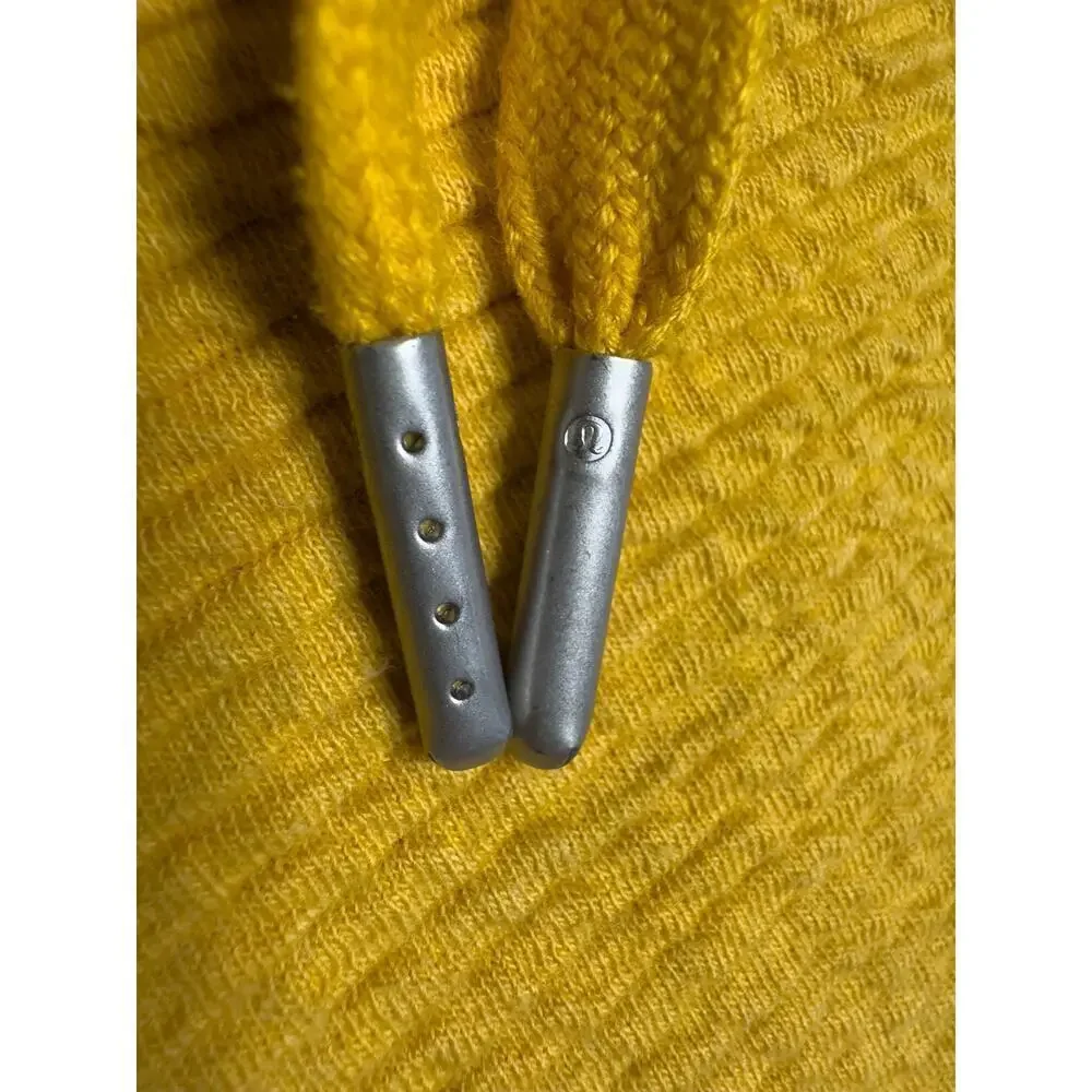 lululemon Womens Easy Going Hoodie Sleeveless Gold Hooded Size 10 Relaxed Fit